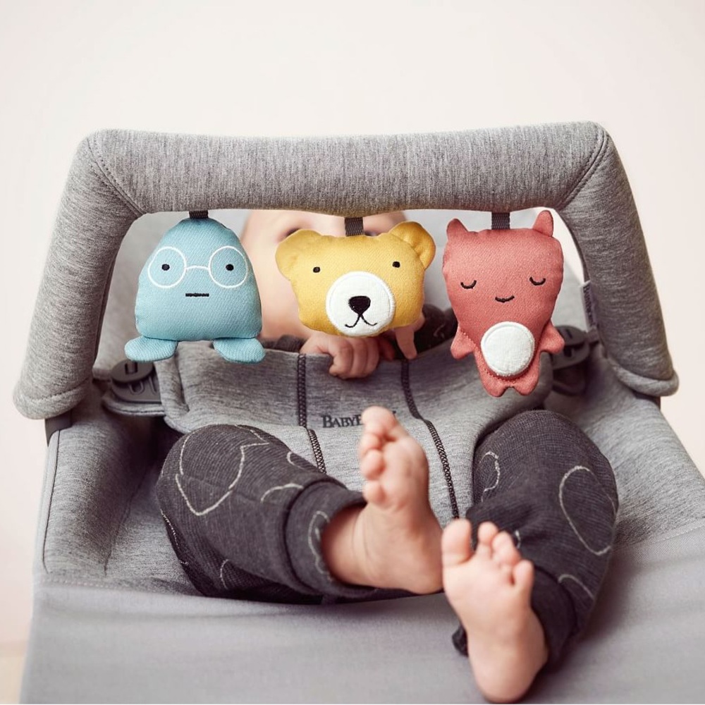 BabyBjorn Bouncer Toy - “Soft Friends” in Grey